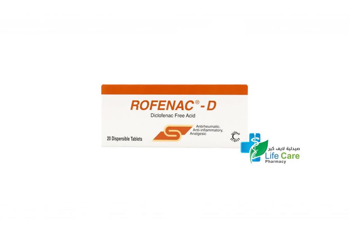 ROFENAC  D 50MG 20 TABLETS - Life Care Pharmacy