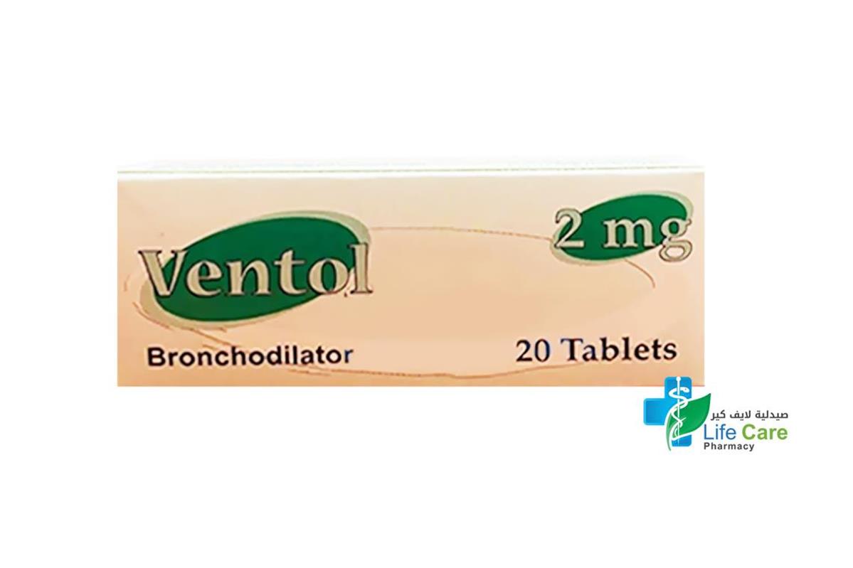 VENTOLIN TABLETS 2MG 20 TAB - Life Care Pharmacy