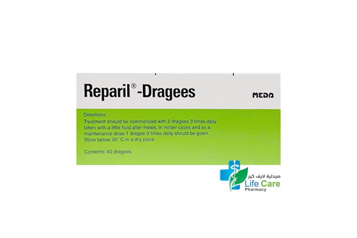 REPARIL DRAGEES 40 TABLET - Life Care Pharmacy