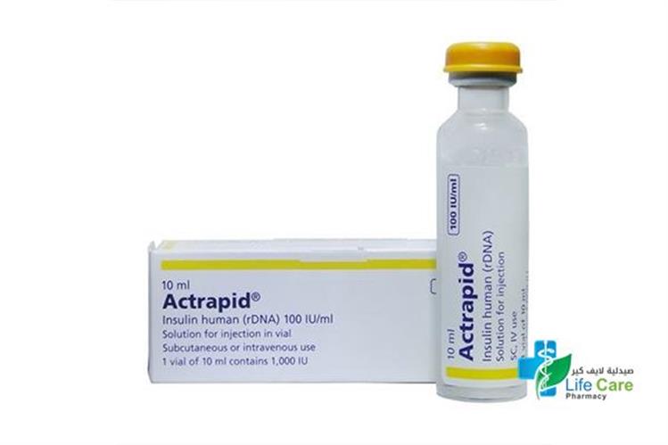 INSULIN ACTRAPID 10 ML - Life Care Pharmacy
