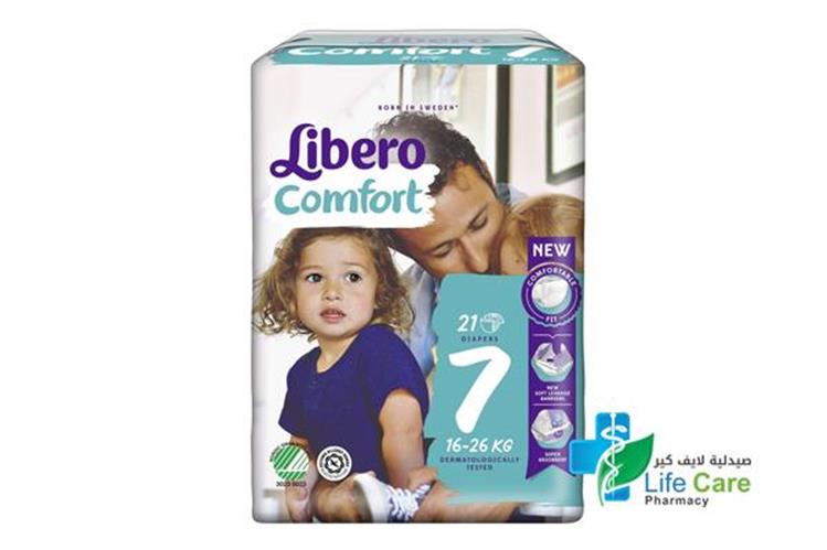 LIBERO COMFORT 7  16 TO 26 KG 21 DIAPERS - Life Care Pharmacy