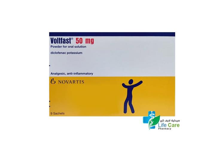 VOLTFAST 50 MG 9 SACHETS - Life Care Pharmacy