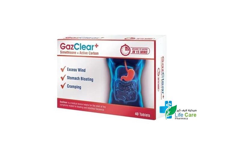 GAZCLEAR PLUS 40 TABLETS - Life Care Pharmacy