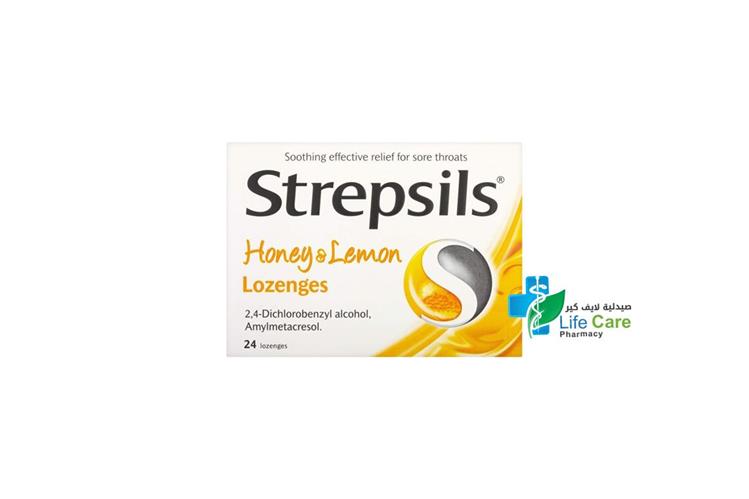 STREPSILS HONEY LEMON 24 LOZENGES - Life Care Pharmacy