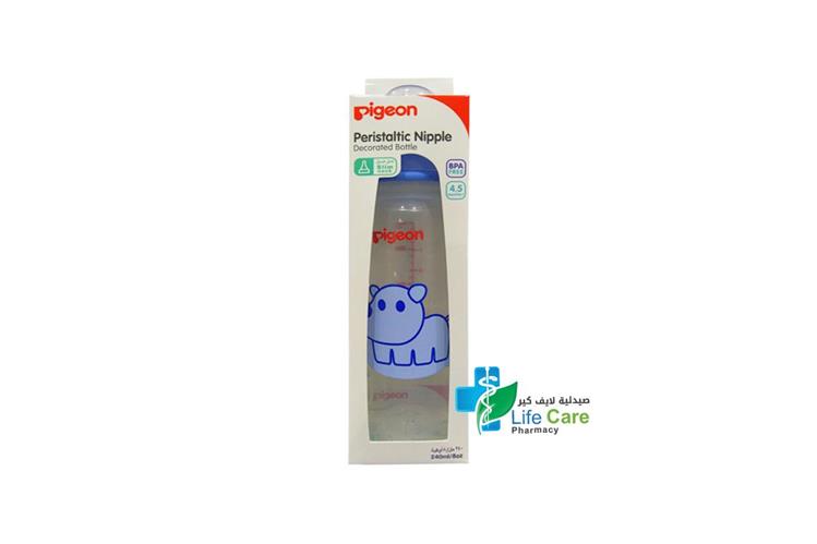 PIGEON BOTTLE PERISTALTIC 4 TO 5 MONTH NIPPLE ANIMAL 240 ML - Life Care Pharmacy