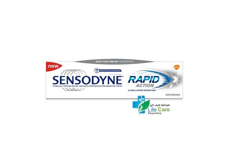 SENSODYNE  RAPID ACTION WHITENING TOOTHPASTE 75 ML - Life Care Pharmacy