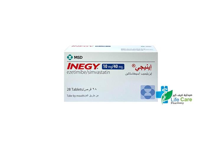 INEGY 10 MG 40 MG 28 TABLETS - Life Care Pharmacy