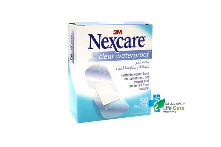 NEXCARE CLEAR WATERPROOF ONE SIZE 50 STRIPS - Life Care Pharmacy
