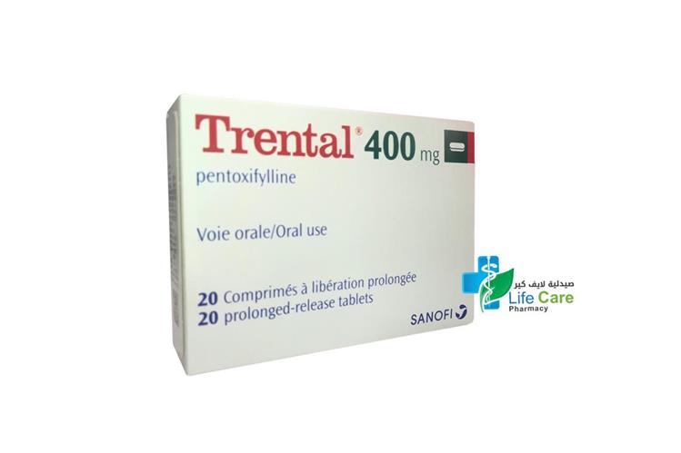 TRENTAL 400 MG 20 TABLETS - Life Care Pharmacy