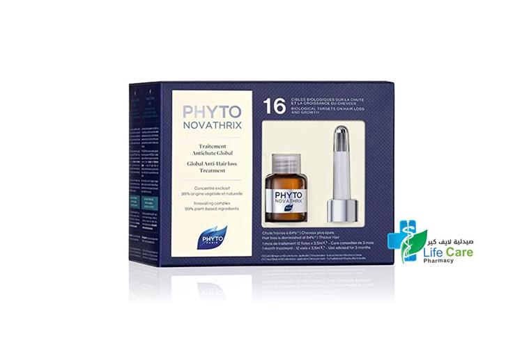 PHYTO NOVATHRIX GLOBAL ANTI HAIR LOSS TREATMENT 16 AMPULES - Life Care Pharmacy