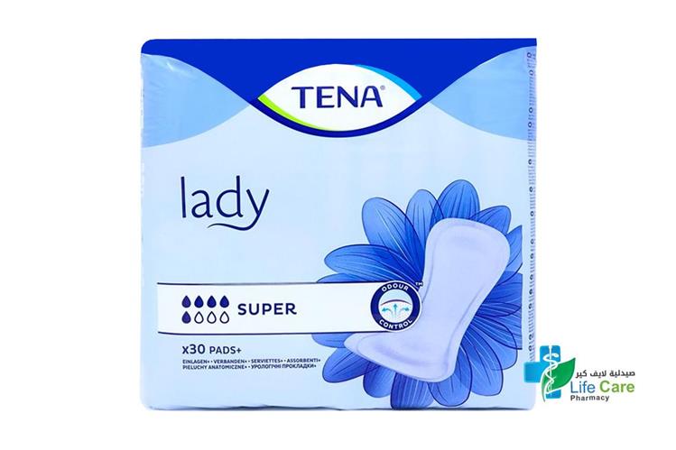 TENA LADY SUPER 30 PADS - Life Care Pharmacy