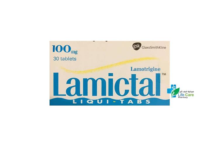 لاميكتال ليكويتاب لعلاج نوبات الصرع 100 مجم 30 قرص - صيدلية لايف كير