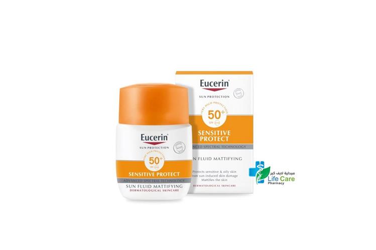 EUCERIN SENSITIVE PROTECT SUN FLUID MATTIFYING SPF 50 PLUS 50 ML - Life Care Pharmacy
