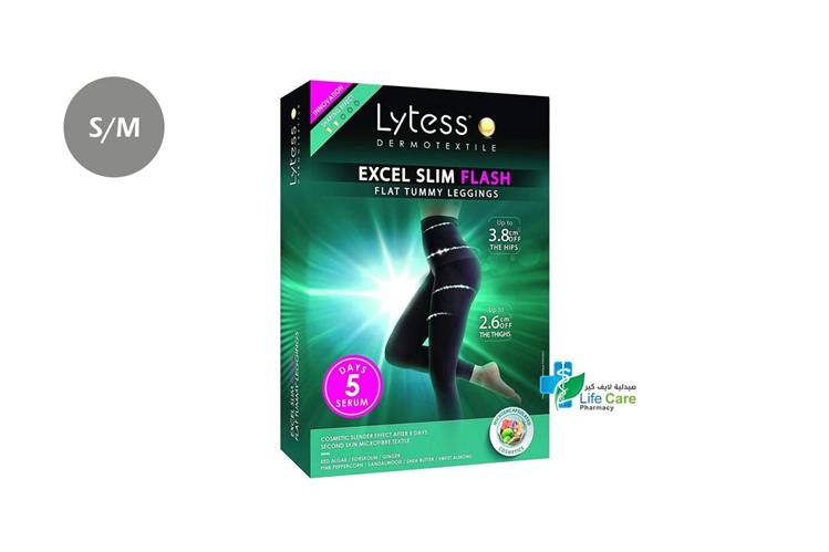 LYTESS EXCEL SLIM FLASH LEGGINGS BLACK SIZE S AND M - Life Care Pharmacy
