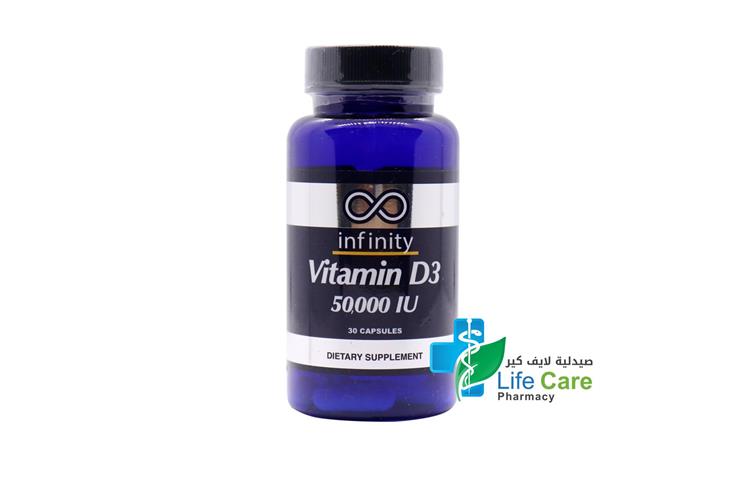 INFINITY VITAMIN D3  50000 IU 30 CAPSULES - Life Care Pharmacy