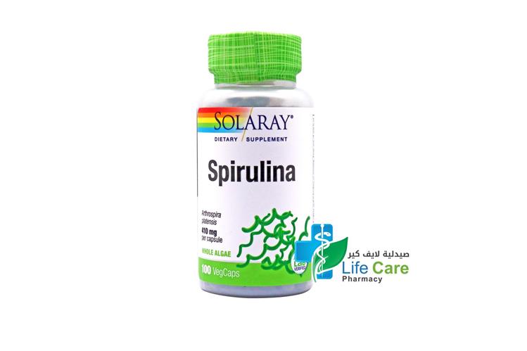 SOLARAY SPIRULINA 410 MG 100 CAP - Life Care Pharmacy