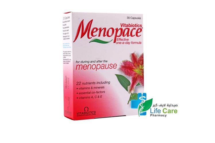 VITABIOTICS MENOPACE 30 TABLETS - Life Care Pharmacy