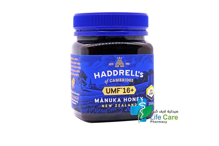 HADDRELLS MANUKA HONEY UMF PLUS 16 250GM - Life Care Pharmacy