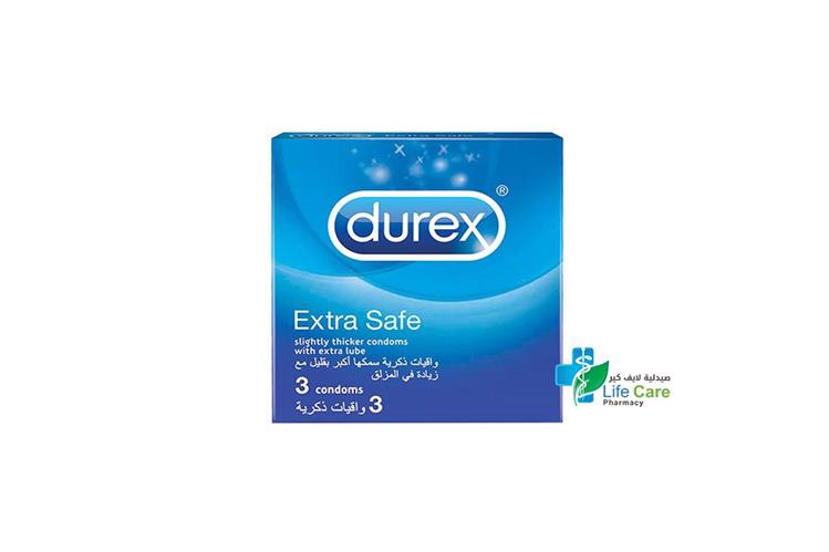 DUREX EXTRA SAFE 3 CONDOMS - Life Care Pharmacy