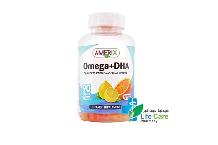 AMERIX OMEGA ADULT PLUS DHA 90 GUMMY - Life Care Pharmacy