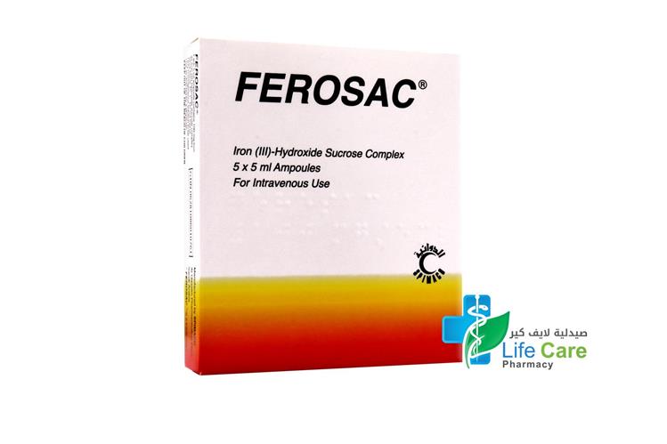 FEROSAC INJECTION 5ML  5 AMPULES - Life Care Pharmacy