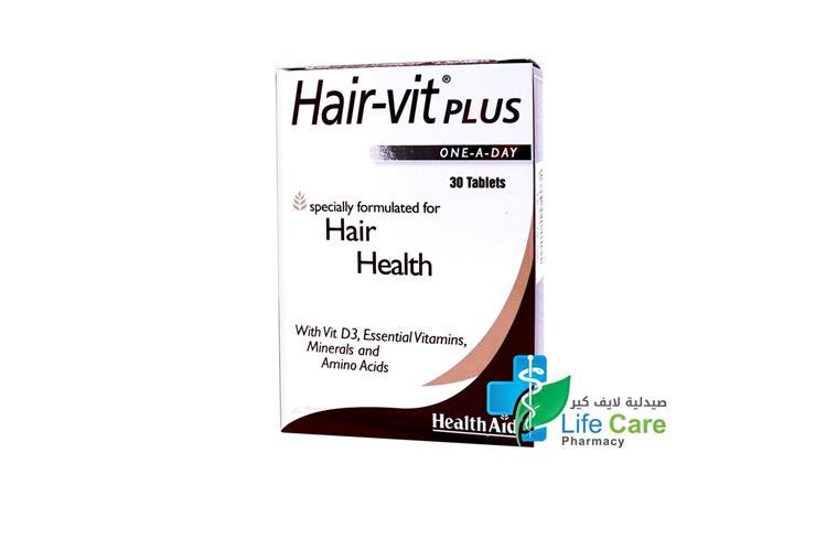 HEALTHAID HAIR VIT PLUS 30 TABLETS - Life Care Pharmacy