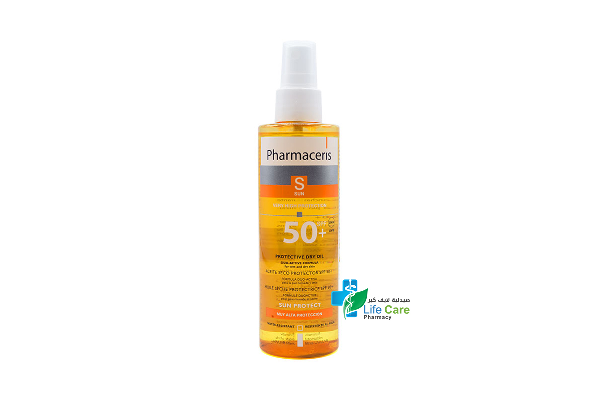 PHARMACERIS S SUN PROTECT SPF50 PLUS PROTECTIVE  DRY OIL SPRAY 200 ML - Life Care Pharmacy