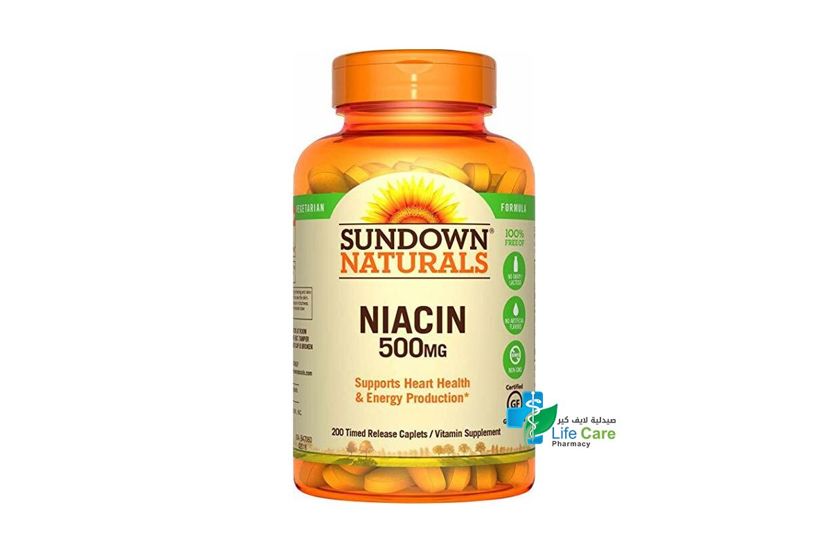 SUNDOWN NIACIN 500MG 200 CAPLETS - Life Care Pharmacy