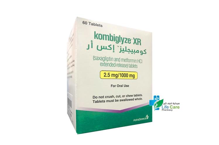 KOMBIGLYZE XR 2.5MG 1000MG 60 TABLETS - Life Care Pharmacy