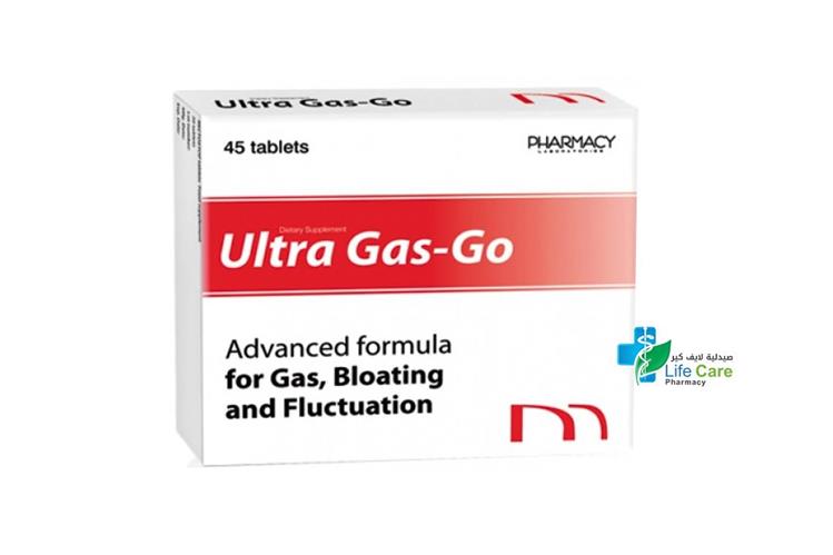 ULTRA GAS GO 45 TABLETS - Life Care Pharmacy