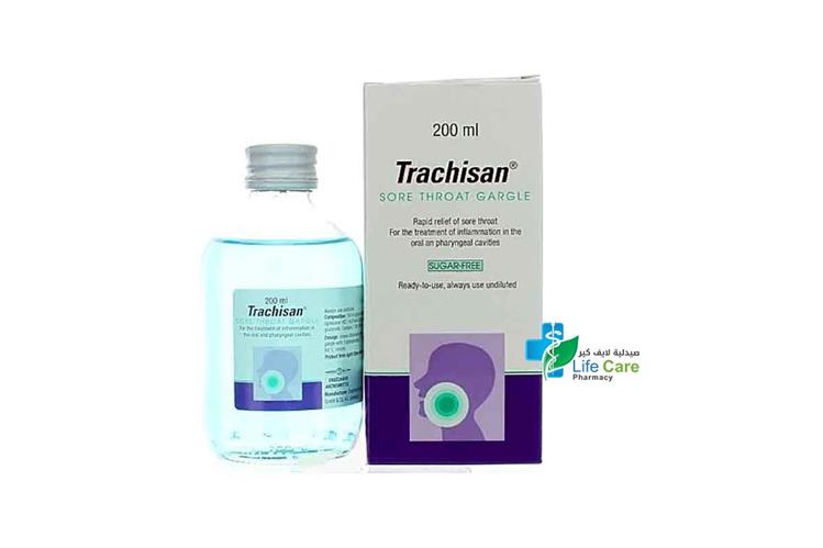TRACHISAN SORE THROAT GARGLE 200 ML - Life Care Pharmacy