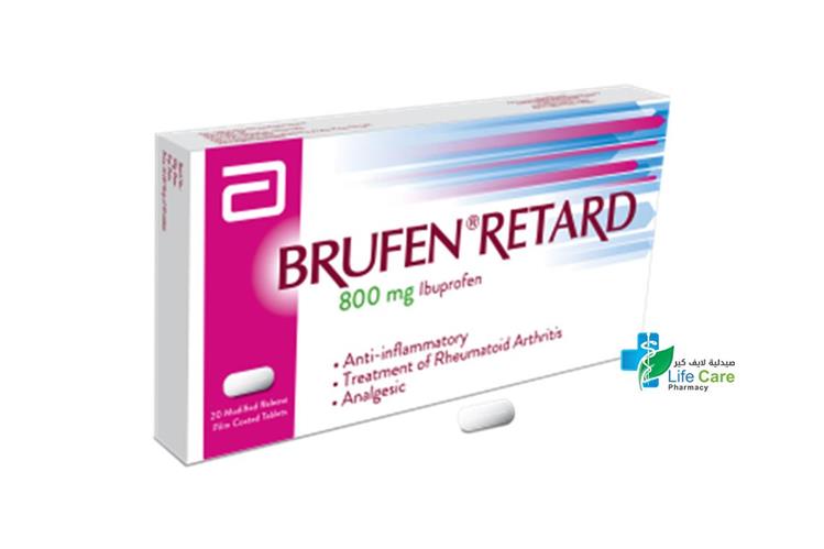 BRUFEN 800 RETARD 20 TAB - Life Care Pharmacy