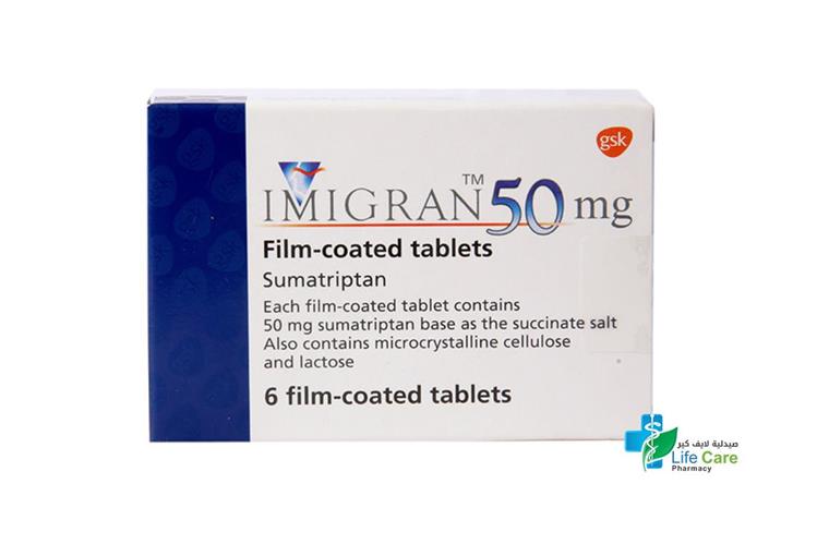 IMIGRAN 50 MG 6 TAB - Life Care Pharmacy
