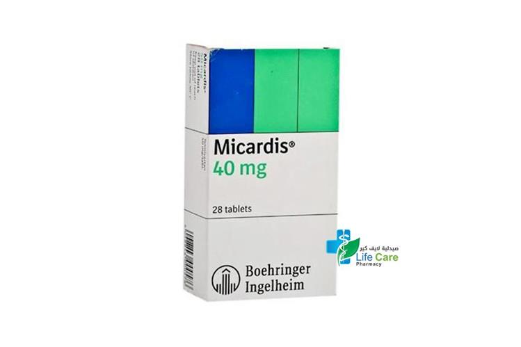 MICARDIS 40 MG 28 TABLET - Life Care Pharmacy