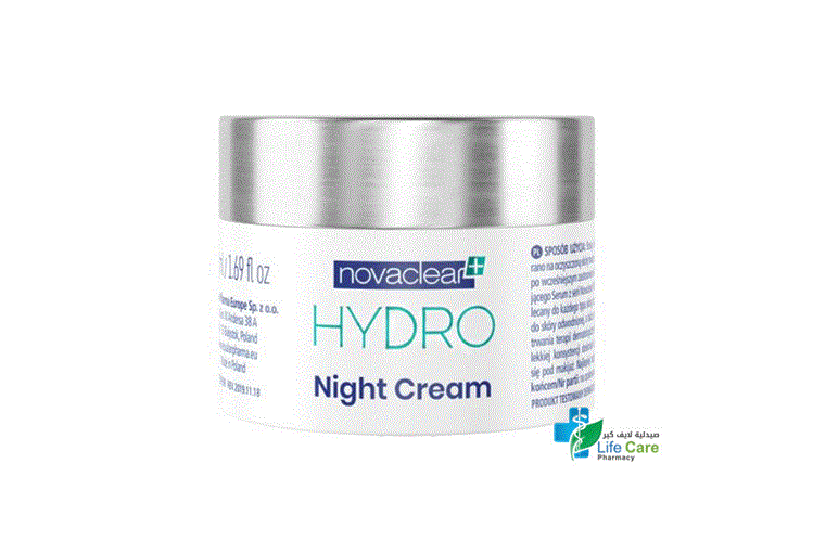 NOVACLEAR HYDRO NIGHT CREAM 50 ML - Life Care Pharmacy
