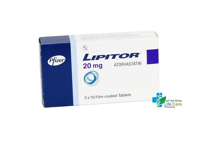 LIPITOR 20 MG 30 TABLETS - Life Care Pharmacy