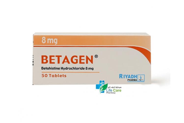 BETAGEN 8 MG 50 TAB - Life Care Pharmacy