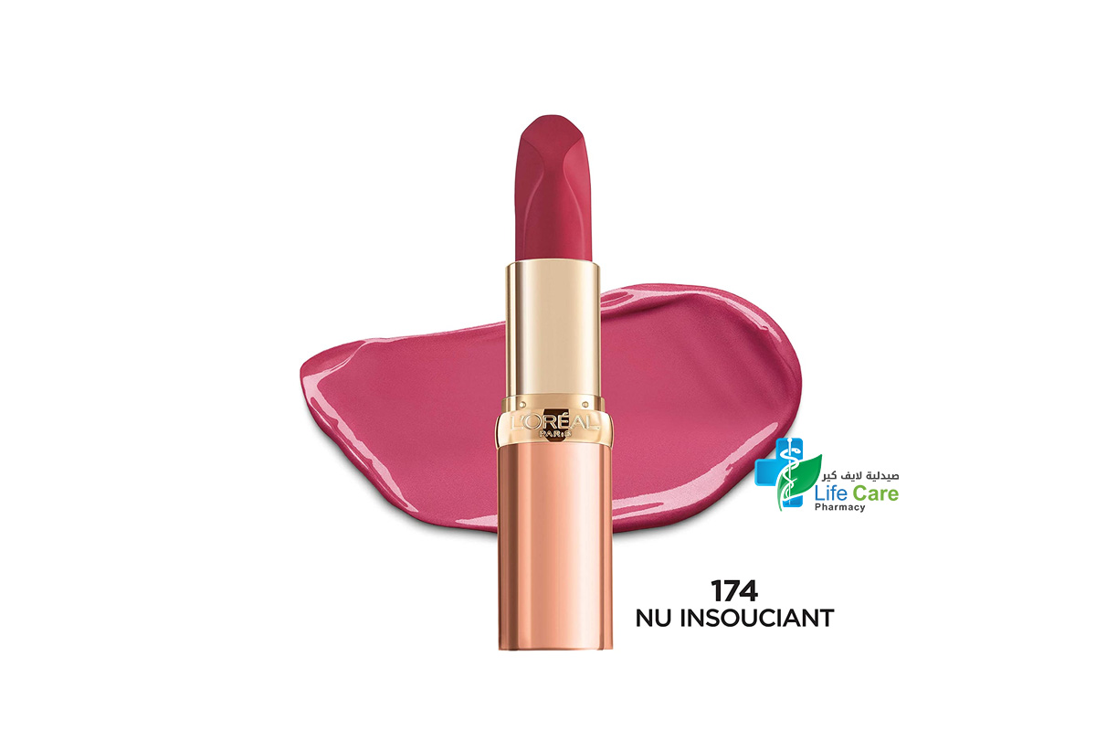 LOREAL CR RICHE INSOLENT LIPSTICK 174 NU INSOUCIANT - Life Care Pharmacy