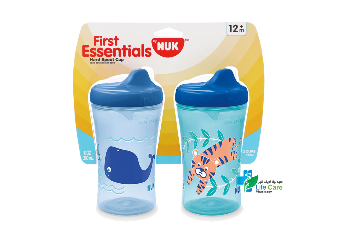 NUK FIRST ESSENTIALS HARD SPOUT 2CUP PLUS 12M 300ML - Life Care Pharmacy