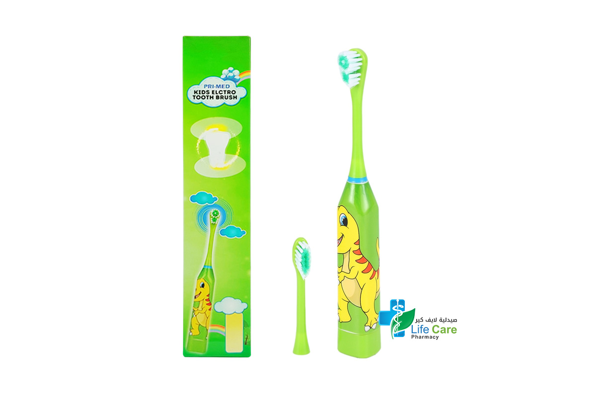 PRIMED KIDS ELCTRO TOOTH BRUSH COLOR GREEN - Life Care Pharmacy