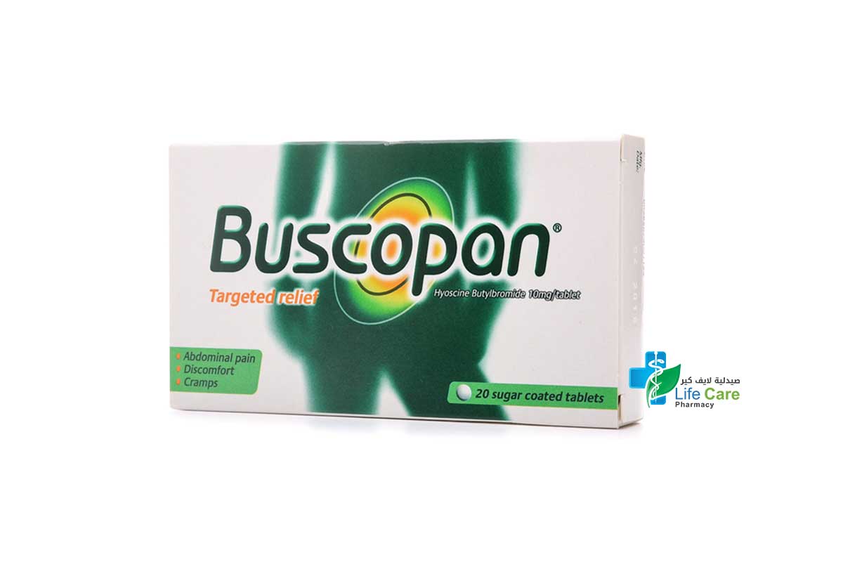 BUSCOPAN 10MG 20 TAB - Life Care Pharmacy