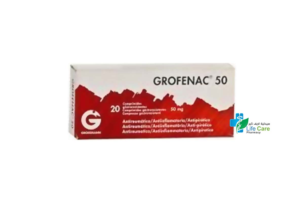 GROFENAC TABLETS 50MG 20 TAB - Life Care Pharmacy