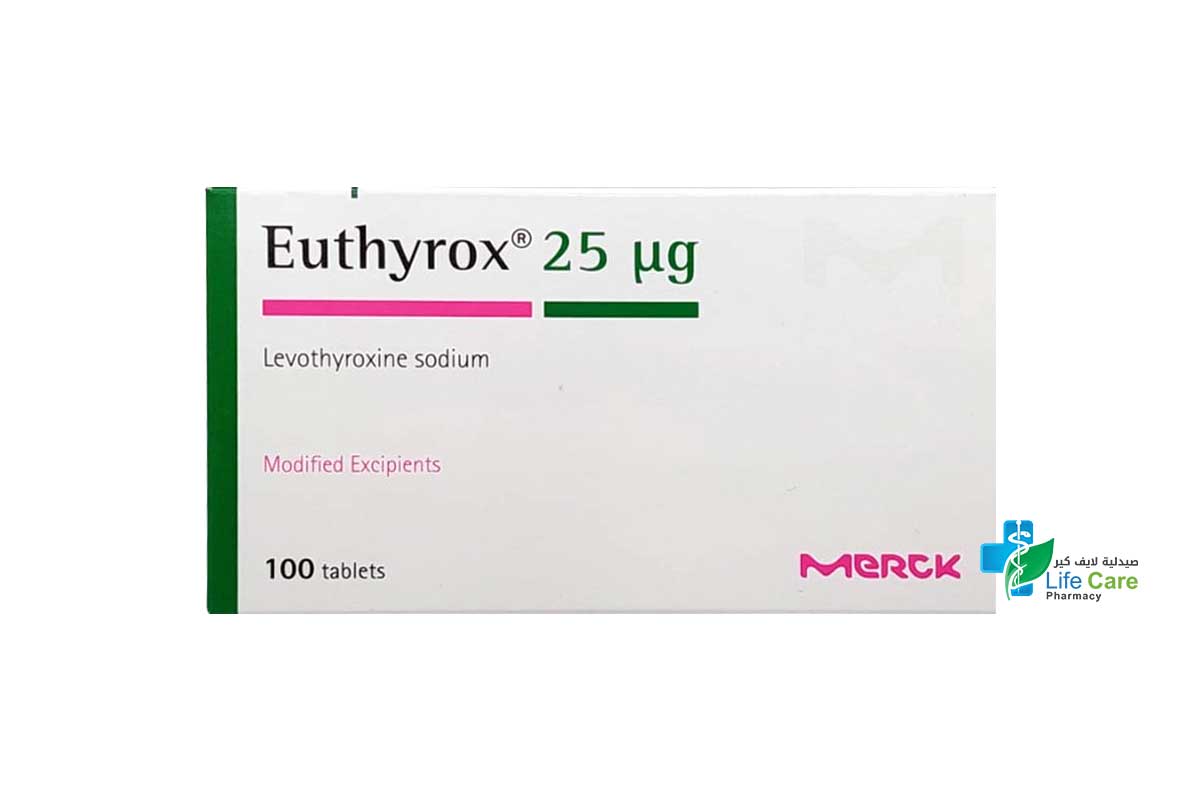 EUTHYROX  25 MCG 100 TAB - Life Care Pharmacy