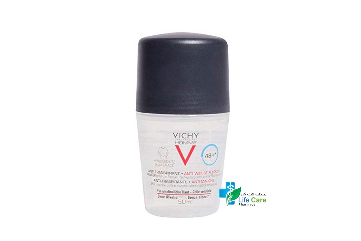 VICHY DEO HOMME ROLL ON 48H 50ML - Life Care Pharmacy