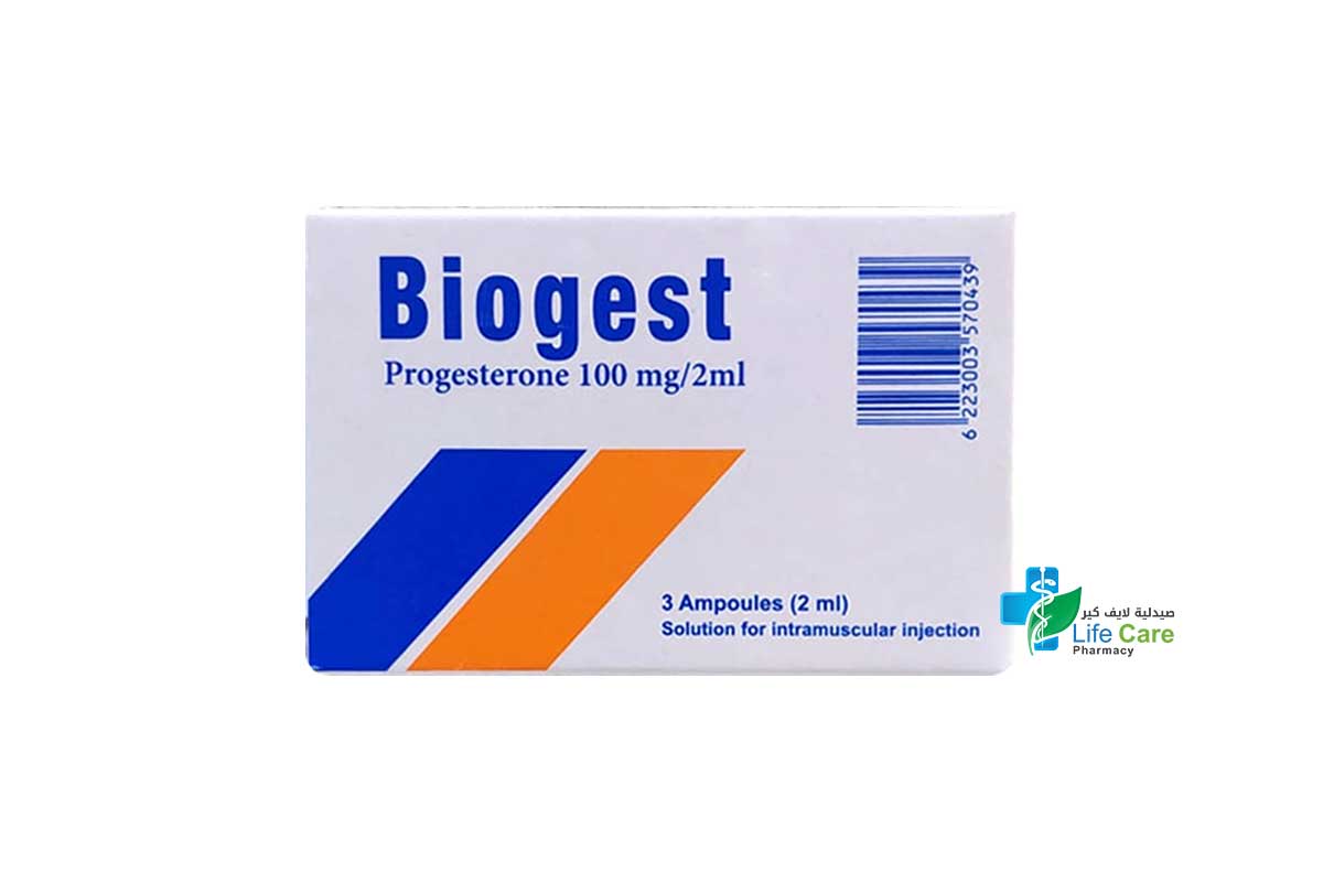 BIOGEST 100MG 3 AMPULES - Life Care Pharmacy