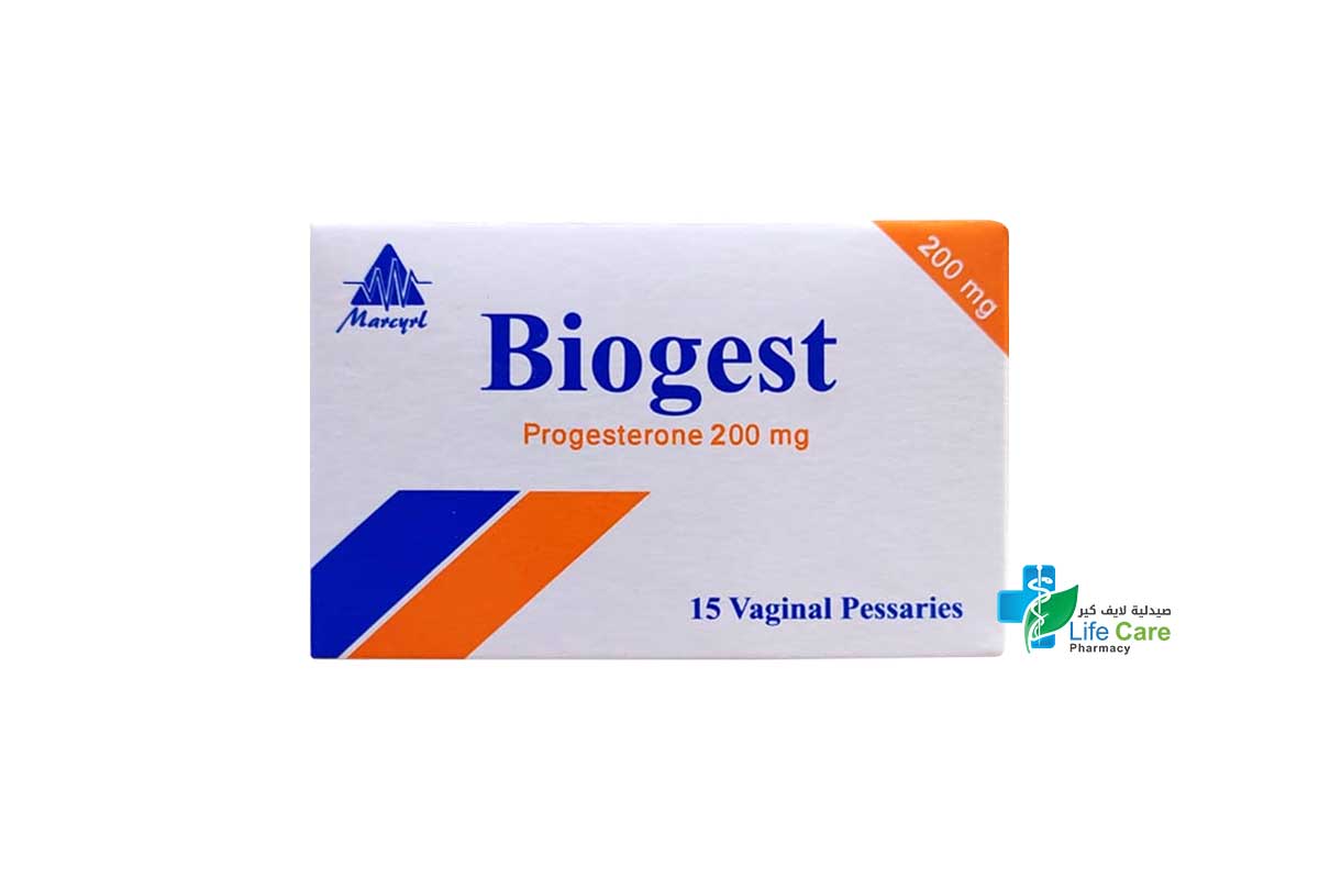 BIOGEST 200 MG 15 VAGINAL PESSARIES - Life Care Pharmacy