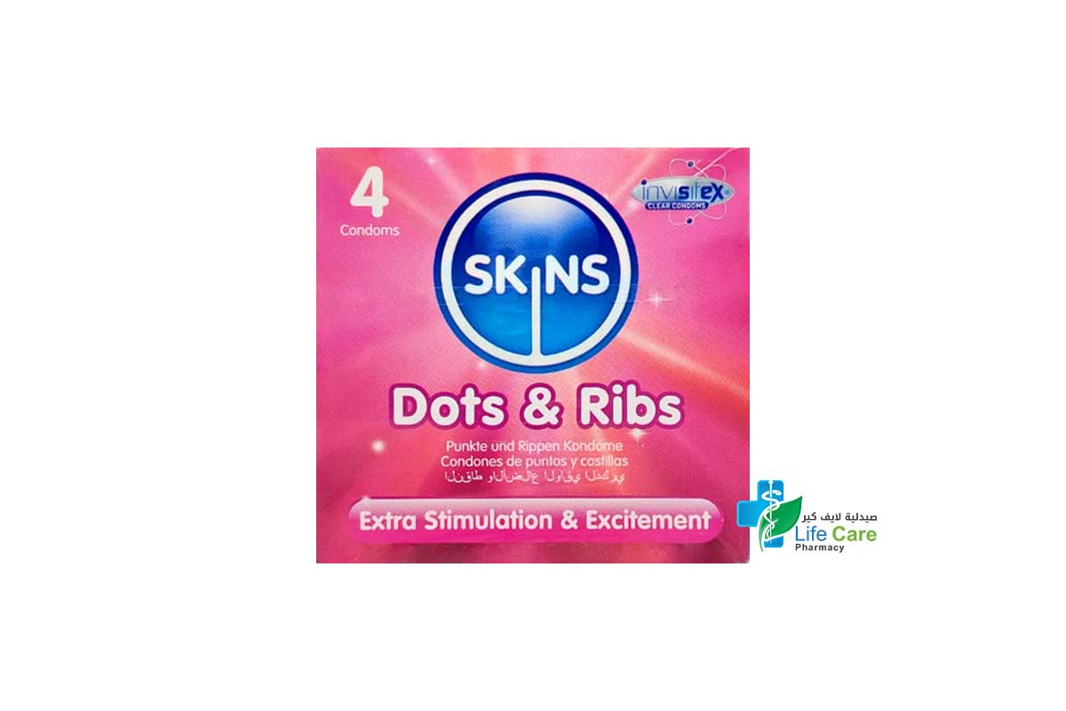 SKINS DOTS AND RIBS 4 CONDOMS - Life Care Pharmacy