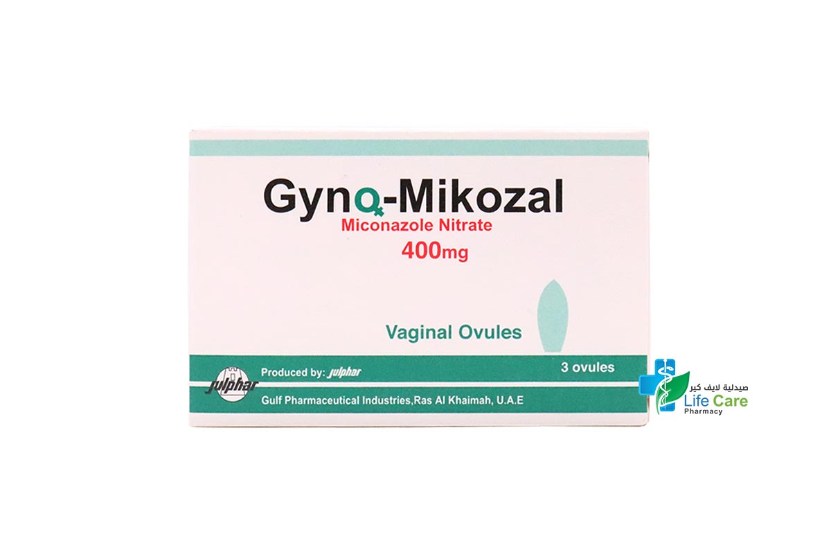 GYNO MIKOZAL VAGINAL 400MG 3 OVULES - Life Care Pharmacy