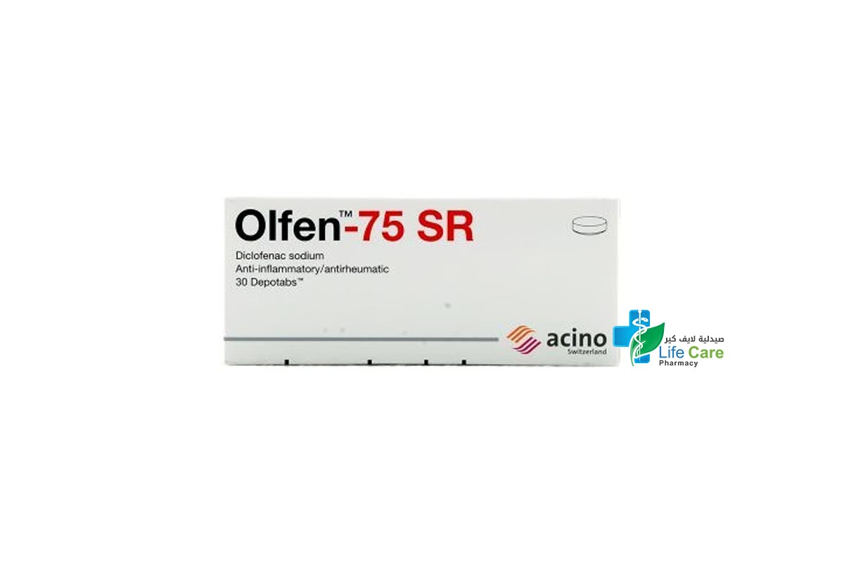 OLFEN 75 MG SR 30 TABLETS - Life Care Pharmacy