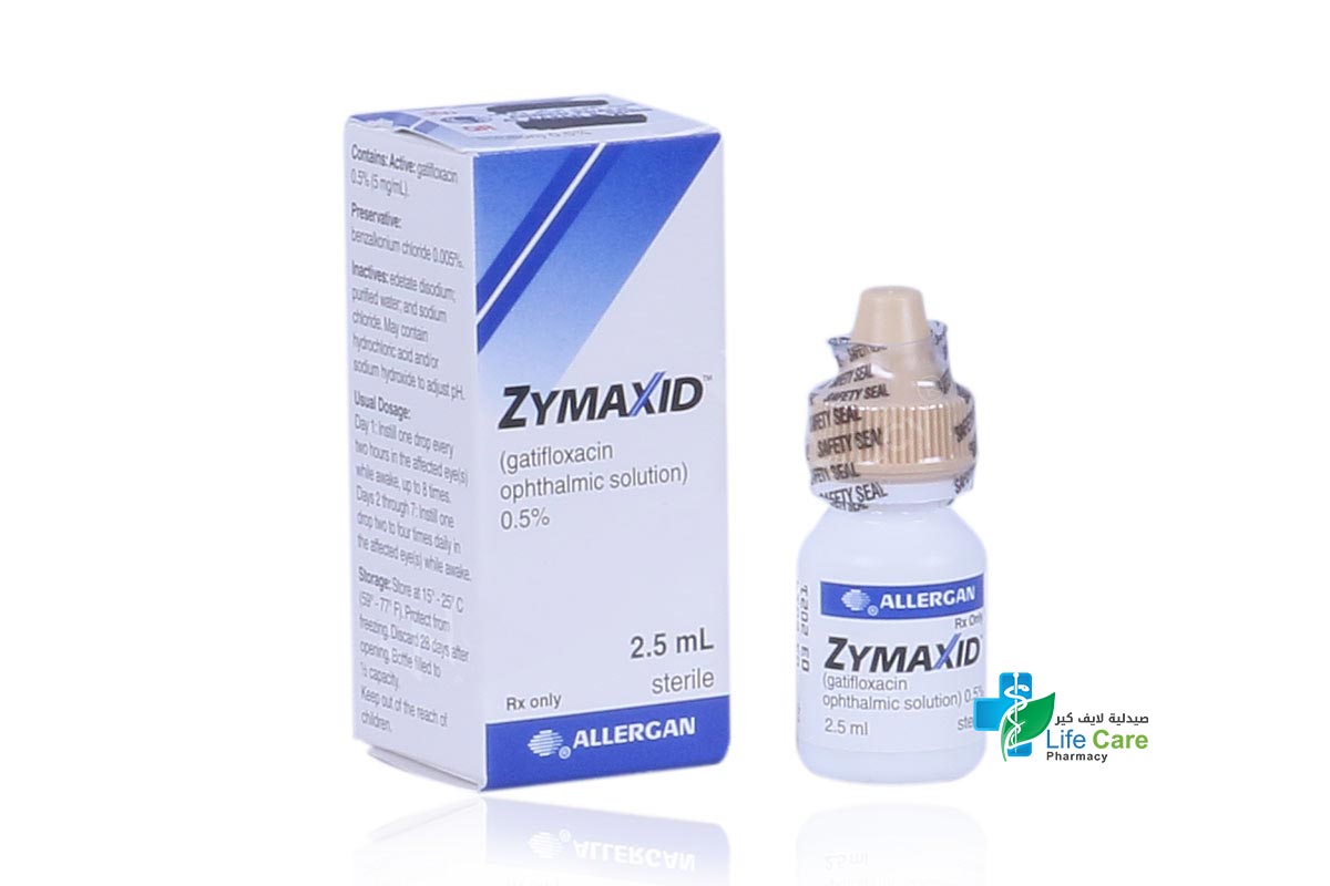 ZYMAXID 0.5% 2.5ML EYE DROPS - Life Care Pharmacy